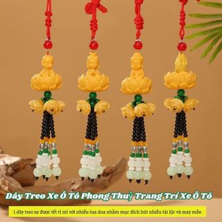 Khánh Treo Xe Ô Tô Hình Đức Phật Ngồi Đài Sen Phong Thuỷ, Dây Treo Xe Ô Tô Phong Thuỷ Trang Trí Xe Ô Tô