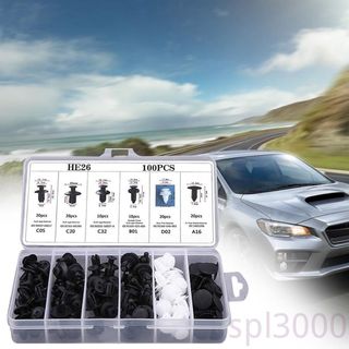 SET 100 Vít Nhựa Ô Tô Chống Rỉ Sét , Chốt Nở Nhựa Tháo Lắp Bảo Dưỡng Dễ Dàng Có Khả Năng Chống Lại Sự Oxy Hóa
