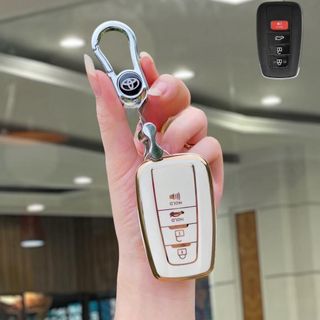 Ốp Chìa Khóa TPU Toyota Camry 4 Nút 2021-2022-2023 , Bọc Chìa Khóa Xe Hơi Thông Minh Chống Trầy Xước Xe Silicon Móc Khoá Móc Khóa