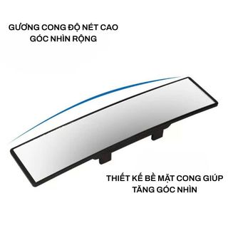 Gương Chiếu Hậu Cầu Lồi Ô Tô Mở Rộng Góc Nhìn Quan Sát Rõ Nét An Toàn Khi Lái Xe Kích Thước 30x7cm