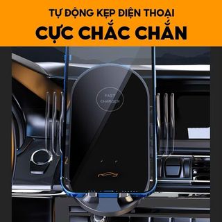 Giá Đỡ Điện Thoại Không Dây C2 Kèm Sạc Điện Thoại Găn Cửa Gió Điều Hoà Xoay 360 Độ Nhỏ Gọn- Tiện Lợi