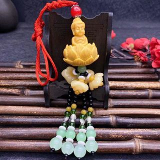 Khánh Treo Xe Ô Tô Hình Đức Phật Ngồi Đài Sen Phong Thuỷ, Dây Treo Xe Ô Tô Phong Thuỷ Trang Trí Xe Ô Tô