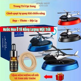 [Tặng Kèm Tinh Dầu] Nước Hoa Ô Tô Năng Lượng Mặt Trời – Mô Hình Máy Bay Trực Thăng MB03 Trang Trí Taplo Xe Hơi
