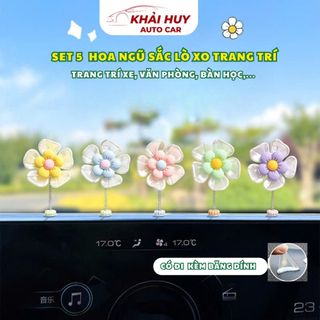 (Nhiều Mẫu)Set 5 Hoa Hướng Dương Và 5 Bông Hoa Ngũ Sắc Dễ Thương Trang Trí Xe Hơi Nhà Cửa