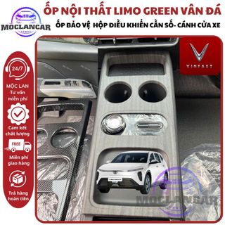 Bộ Ốp Nội Thất Vân Đá Cho VINFAST LIMO GREEN, Ốp Điều Khiển Cần Số, Ốp Cánh Cửa Sang Trọng, Dán Sẵn Băng Keo