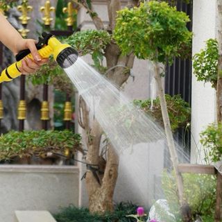Vòi Xịt Tăng Áp Rửa Xe Tưới Cây Áp Lực Cao - Bộ Vòi 7 Chế Độ Xịt Khác Nhau Có Thể Điều Chỉnh Áp Lực Nước