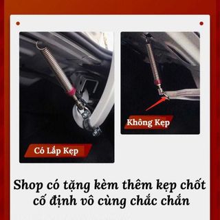 Bộ 2 Lò Xo Mở Cốp Tự Động Thông Minh Cho Các Dòng Xe Sedan (TẶNG KÈM KẸP CHỐT CỐ ĐỊNH)