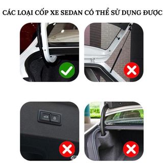 Bộ 2 Lò Xo Mở Cốp Tự Động Thông Minh Cho Các Dòng Xe Sedan (TẶNG KÈM KẸP CHỐT CỐ ĐỊNH)