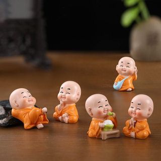 Sét Decor Các Chú Tiểu Hòa Thượng Dễ Thương Trang Trí Tiểu Cảnh, Terrarium, Bonsai, DIY