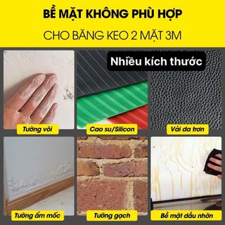 (30 Mét) Băng Dính 2 Mặt Chuyên Dụng Cho Ô Tô Xe Hơi, Băng Keo Dán Cường Lực Siêu Dính Nhiều Size