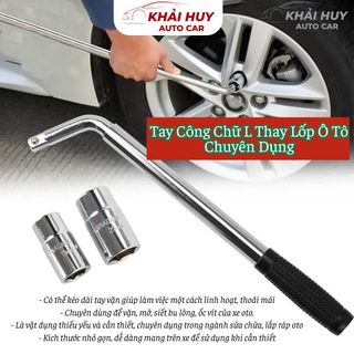 Tay Công Chữ L Thay Lốp Ô Tô Chuyên Dụng - Dụng Cụ Vặn Ốc Lốp Xe Hơi 4 Đầu 17-19-21-23mm Hỗ Trợ Sửa Chữa Ô Tô