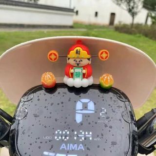Bộ 6 Tượng Thần Tài Mini Phong Thủy Có Đế Dán – Trang Trí Xe Ô Tô, Bàn Học, Bàn Làm Việc, Cửa Hàng