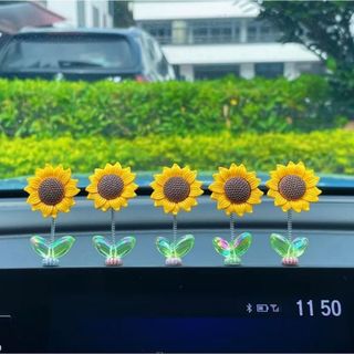 (Nhiều Mẫu)Set 5 Hoa Hướng Dương Và 5 Bông Hoa Ngũ Sắc Dễ Thương Trang Trí Xe Hơi Nhà Cửa