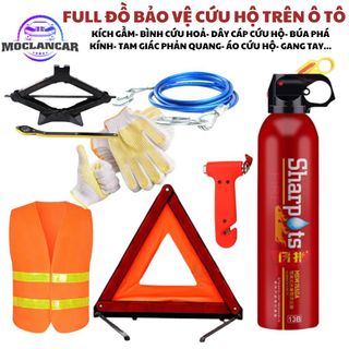 FULL Đồ Bảo Vệ Cứu Hộ Trên Ô Tô Kích Gầm, Áo Phản Quang, Búa Thoát Hiểm Dây Cáp Cứu Hộ,vvv