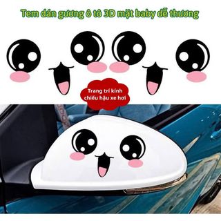 [Giá Rẻ] Decal Sticker Dán Gương Xe Ô Tô Xe Máy  - Trang Trí Ngoại Thất Xe Ô Tô, Decal Dán Ô Tô Hình Vui Nhộn Nhãn Dán Tem
