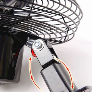 Quạt Đen 12v, 24v Kẹp Trên Ô Tô, Xe Hơi, Xe Tải Có Lồng Sắt Cao Cấp Kẹp Bình Ắc Quy Thiết Kế Nhỏ Gọn Bán Kính 22cm