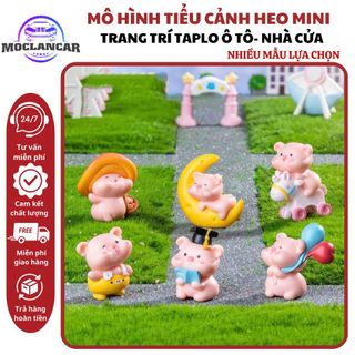 Mô Hình Tiểu Cảnh Heo Con Vui Chơi Tiểu Cảnh Trang Trí DVD Ô Tô Sen Đá, Hồ Cá,Ô Tô,Bàn Làm Việc