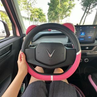 Bọc Vô Lăng Tai Mèo Dễ Thương - Bọc Vô Lăng Vinfast VF3-VF5- VF8-VF9-E34 Dáng Dcut Size 36cm - Otofunmoclan Nội Thất