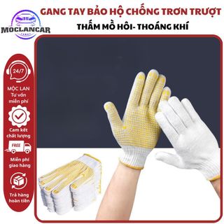 Bộ 2 Găng Tay Bảo Hộ Chống Trượt Cao Cấp – Sợi Cotton Mềm, Freesize, Thoáng Khí, Bền Bỉ