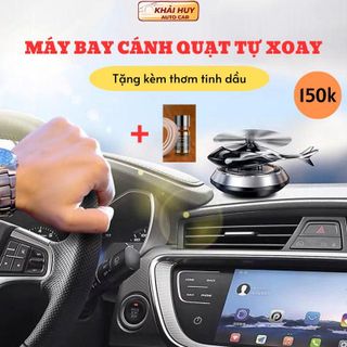 Máy Bay Trang Trí Taplo Xe Hơi Bàn Làm Việc Chạy Bằng Năng Lượng Mặt Trời Có Kèm Tinh Dầu Nước Hoa khaihuyauto