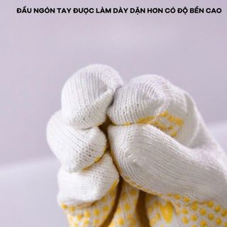 Bộ 2 Găng Tay Bảo Hộ Chống Trượt Cao Cấp – Sợi Cotton Mềm, Freesize, Thoáng Khí, Bền Bỉ