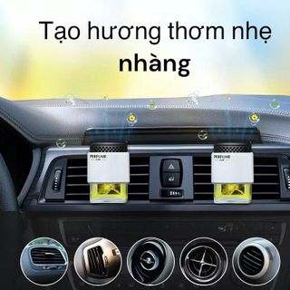Nước hoa ô tô BUSHINECO cài cửa gió khử mùi xe, hương thơm mát chống say xe Nội Thất Nhựa