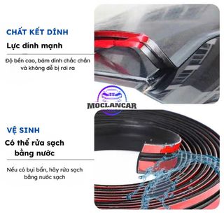 Gioăng Cao Su Dán Viền Chân Kính Nóc Xe Hơi Ô Tô Nẹp Viền Kính Lái Bên Ngoài Chống Bụi Bẩn Rộng 19mm