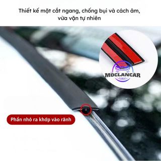 Gioăng Cao Su Dán Viền Chân Kính Nóc Xe Hơi Ô Tô Nẹp Viền Kính Lái Bên Ngoài Chống Bụi Bẩn Rộng 19mm