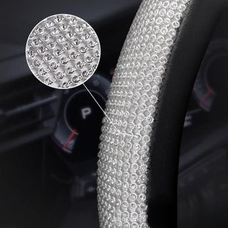 Bọc Vô Lăng VINFAST VF5,VF8,E34 Bọc Đính Đá D CUT Size 36cm Cao Cấp khaihuyauto