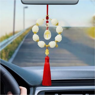 Khánh 8S bông liên hoa Mặt Công Chúa Giáo Thánh Giá Và Hươu Phản Quang Trang Trí Gương Xe Ô Tô Nội Thất Nội Thất