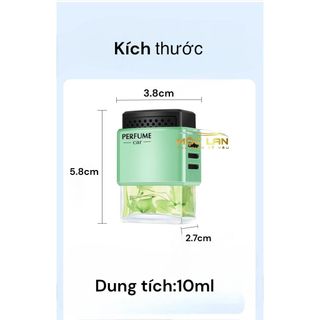 Nước hoa ô tô BUSHINECO cài cửa gió khử mùi xe, hương thơm mát chống say xe Nội Thất Nhựa