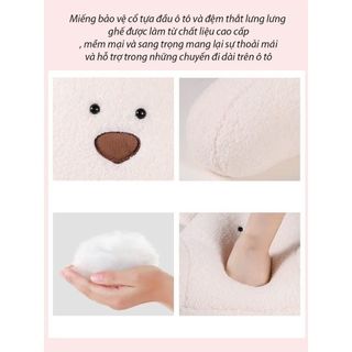 Gối Tựa Đầu Tựa Lưng Nhồi Bông Tuần Lộc Thoải Mái Họa Tiết Dễ Thương Cho Ghế Ngồi Xe Hơi khaihuyauto