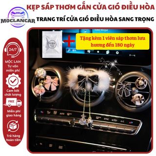 (Tặng Sáp Thơm)Kẹp Khuếch Tán Sáp Thơm Gắn Điều Hòa Xe Hơi Đính Đá Trang Trí Cửa Gió Điều Hòa Ô Tô