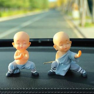 [Giá Rẻ] Bộ Decor Trang Trí Taplo Ô Tô Ban Nhạc Nhà Sư Vui Nhộn , Phụ Kiện Xe Hơi Sáng Tạo, Hoặc Để Bàn Làm Việc Nội Thất