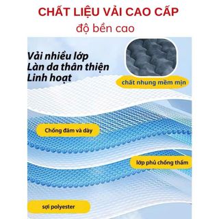 Đệm Hơi Ô Tô Sóng Thẳng (Tặng Kèm Bơm) Chất Liêu Nhung Cao Cấp Loại Dày Dặn Cho Xe 5-7 Chỗ khaihuyauto