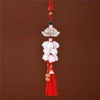 Khánh Treo Ô Tô Hoa Sen Chùm Hoa Linh Lan Thanh Khiết – Khánh Treo Gương Xe Sang Trọng, Trang Trí Phong Cách Á Đông