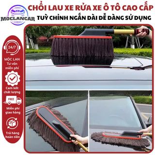 Chổi Dẹt Lau Xe Ô Tô Sợi Mềm Cao Cấp Cán Dài Hợp Kim Nhôm, Quét Bụi Nhanh Không Xước Sơn, Dụng Cụ Vệ Sinh Xe Tiện Lợi
