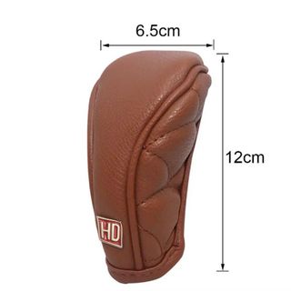 Bọc Cần Số Phanh Tay Da Cho Xe Ô Tô Loại Tay Nắm Cần Số Tròn Bọc Da In Chữ HD - Mộc Lan Car
