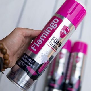 Chai Vệ Sinh Bọt Tuyết Foam 650ml và Xịt Dưỡng Bóng Da 500ml Đồ Nội Thất Ô Tô FLAMINGO