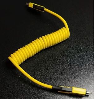 Dây Cáp Sạc Nhanh Đa Năng 4in1 65w Dạng Lò Xo Thu Gọn Tự Động Dùng Cho Mọi Điện Thoại 1.5met