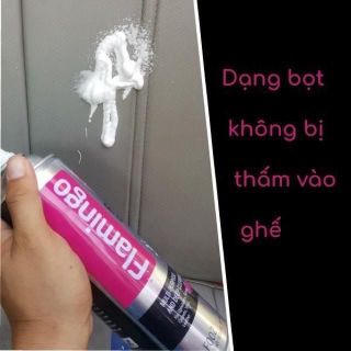 Chai Vệ Sinh Bọt Tuyết Foam 650ml và Xịt Dưỡng Bóng Da 500ml Đồ Nội Thất Ô Tô FLAMINGO