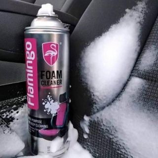 Chai Vệ Sinh Bọt Tuyết Foam 650ml và Xịt Dưỡng Bóng Da 500ml Đồ Nội Thất Ô Tô FLAMINGO