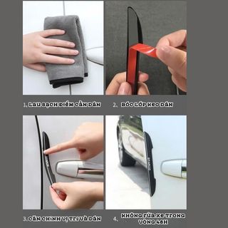 Bộ 4 Miếng Dán Chống Xước Chống Va Đập Bảo Vệ Cánh Cửa Sparco Cho Xe Hơi An Toàn