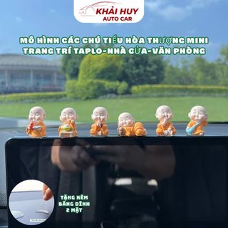 Mô Hình Các Chú Tiểu Hòa Thượng Dễ Thương Trang Trí DVD Decor Trang Trí Nhà Cửa, Gương Xe Khaihuyauto