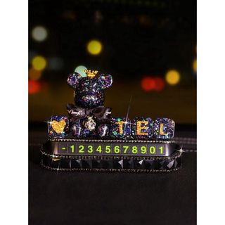 Bảng số điện thoại BearBrick dừng đỗ gấu coa cấp đen trắng