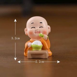 Mô Hình Các Chú Tiểu Hòa Thượng Dễ Thương Trang Trí DVD Decor Trang Trí Nhà Cửa, Gương Xe Khaihuyauto