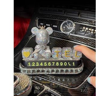 Bảng số điện thoại BearBrick dừng đỗ gấu coa cấp đen trắng