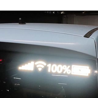 size 45x6cm Hàng Loại Dẹp-Tem Dán Decal WIFI,Pin, Sóng Điện Thoại -Tem dán trang trí ô tô
