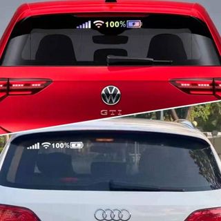 size 45x6cm Hàng Loại Dẹp-Tem Dán Decal WIFI,Pin, Sóng Điện Thoại -Tem dán trang trí ô tô
