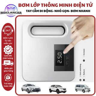 Máy Bơm Lốp Xe Ô Tô Điện Tử Thông Minh Tự Ngắt Hàng Cao Cấp màn LCD